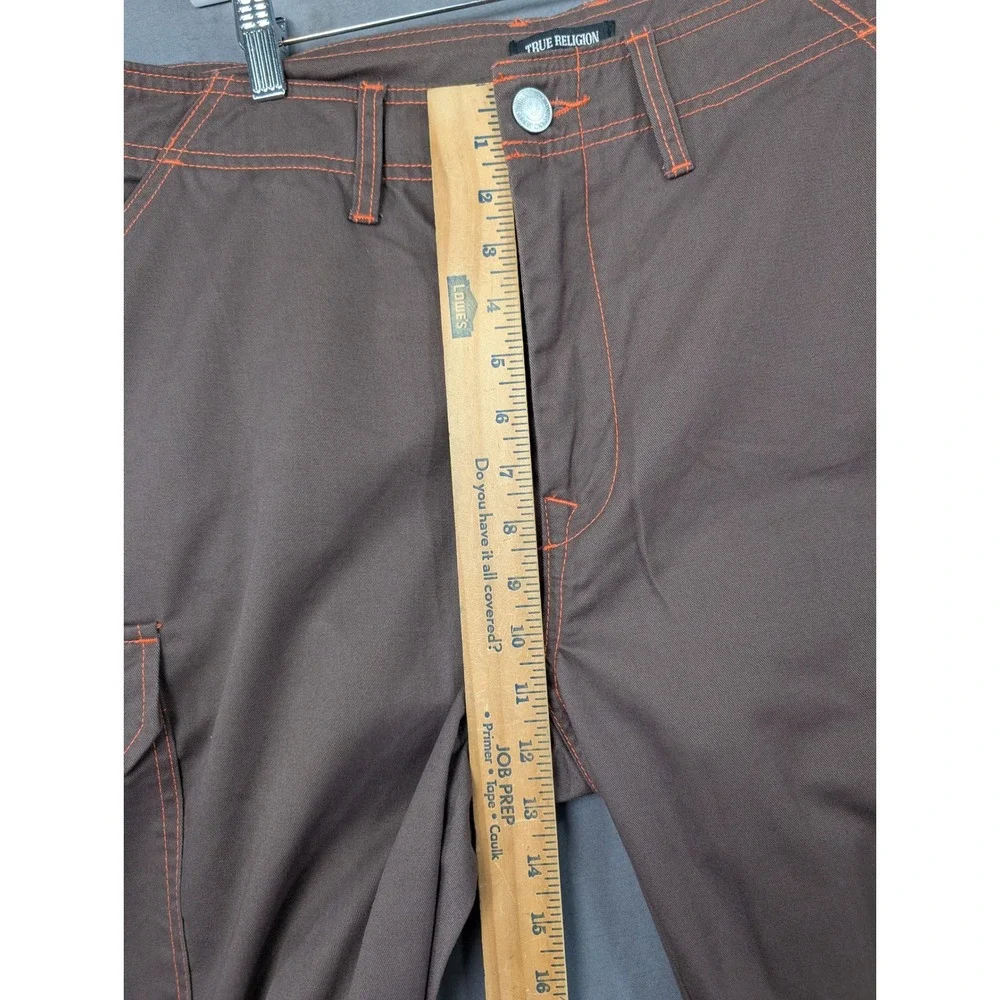 True Religion Mens Cargo Pants Bracken Papaya Orange 108335 Size 38